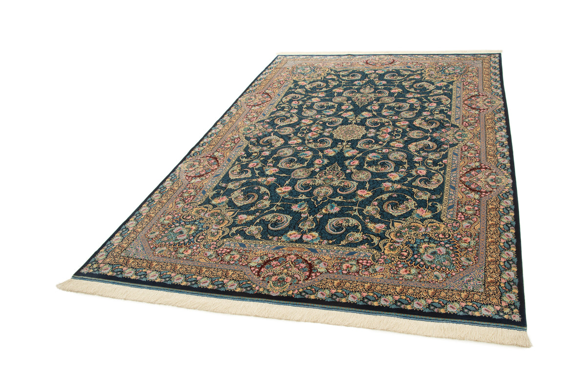 Rechteck Teppich Ghom Design in Blau von Hadorn™ - Lifestyle Image