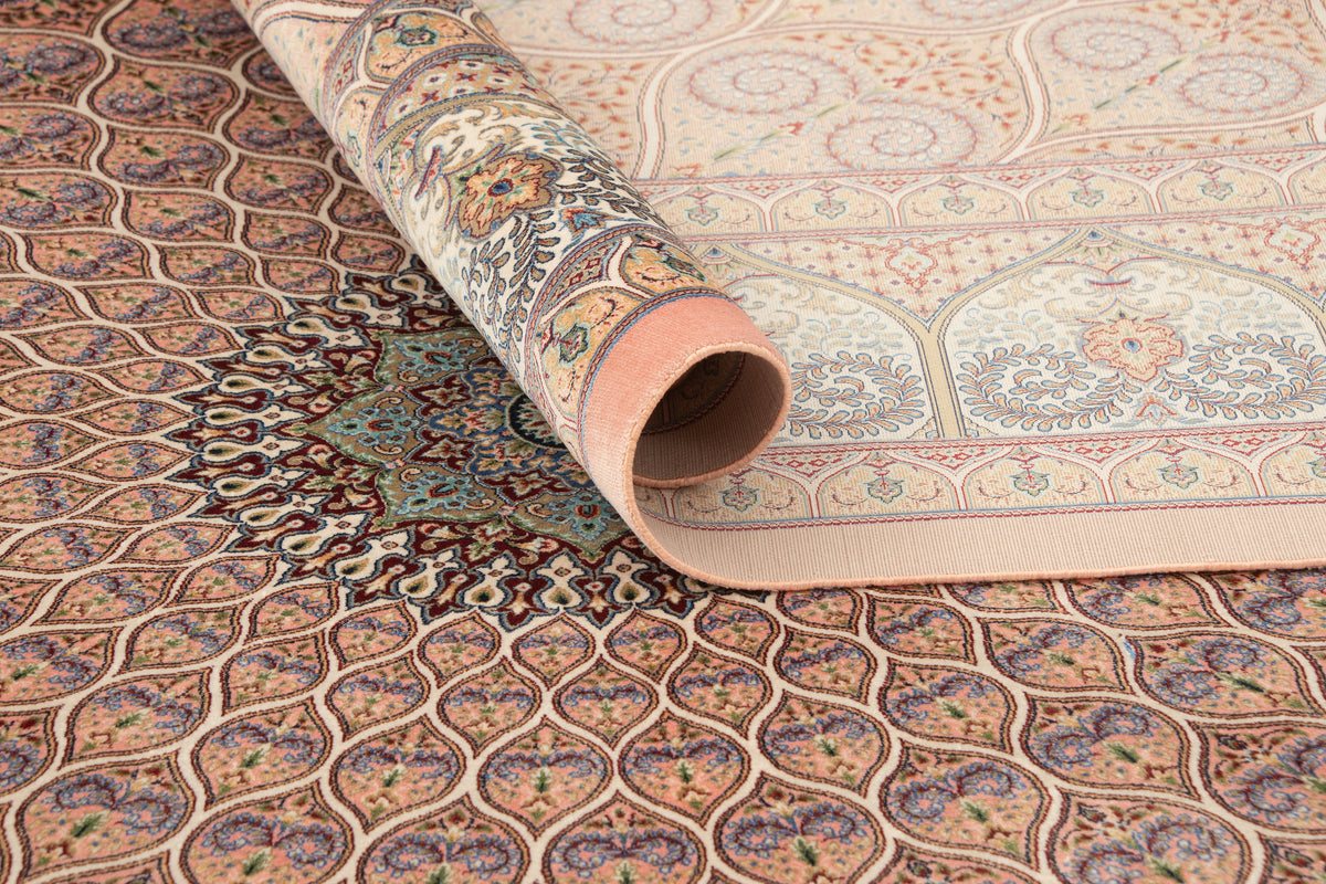 Rechteck Teppich Ghom Design in Rosa von Hadorn™ - Lifestyle Image