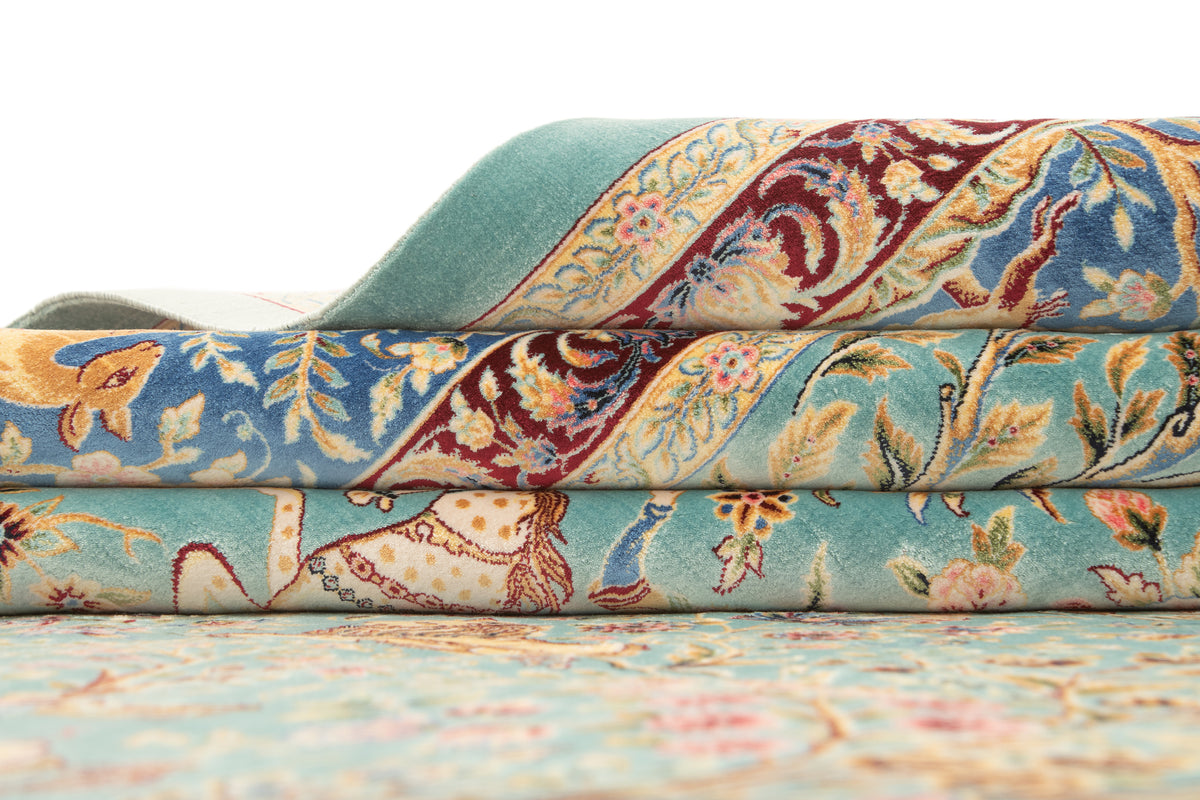 Rechteck Teppich Ghom Design in Blau von Hadorn™ - Lifestyle Image
