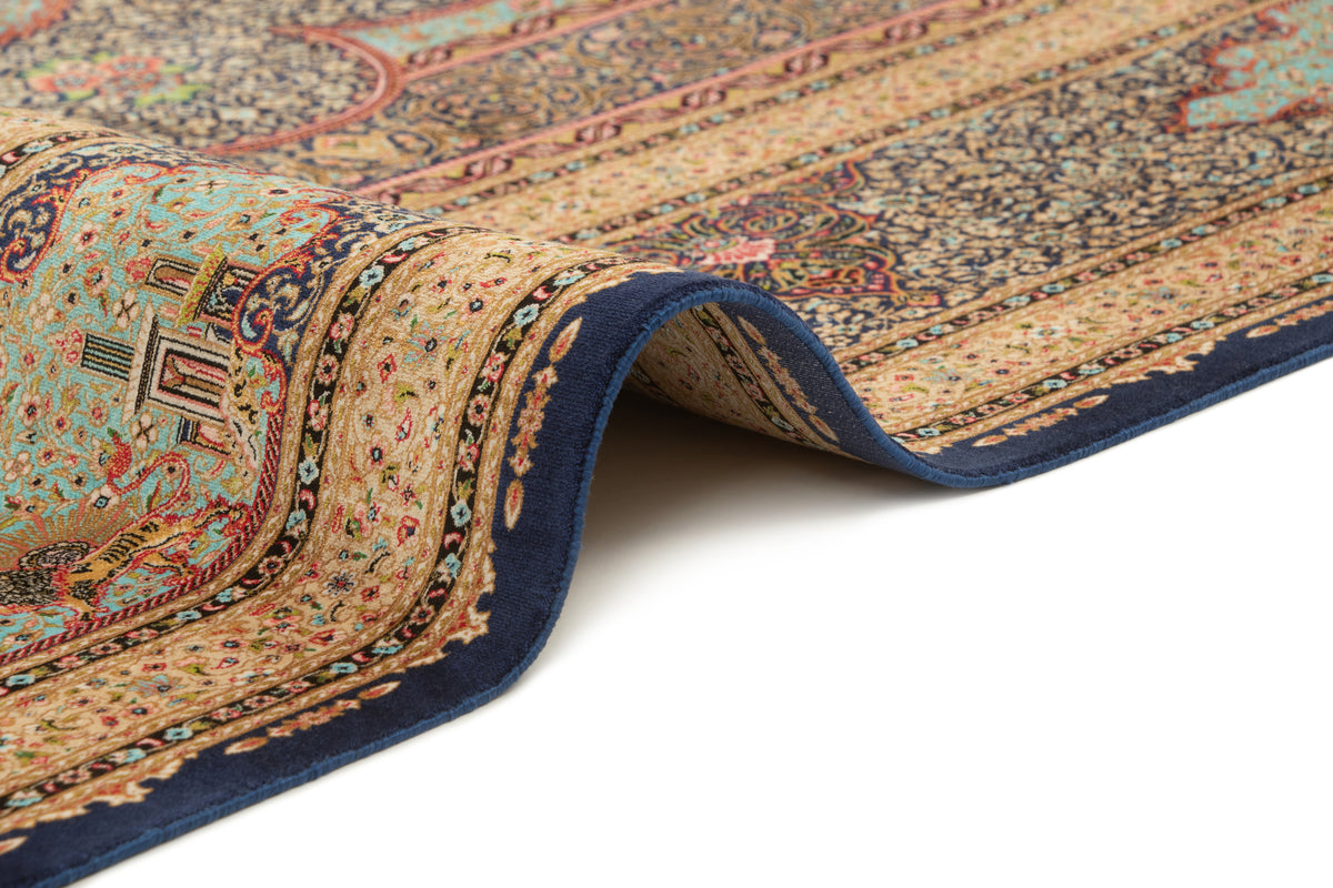 Rechteck Teppich Ghom Design in Dunkelblau von Hadorn™ - Lifestyle Image