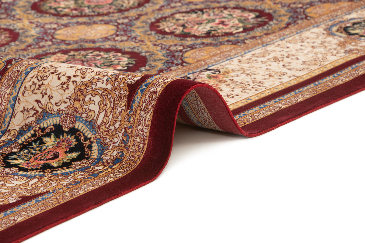 Rechteck Teppich Ghom Design in Rot von Hadorn™ - Lifestyle Image