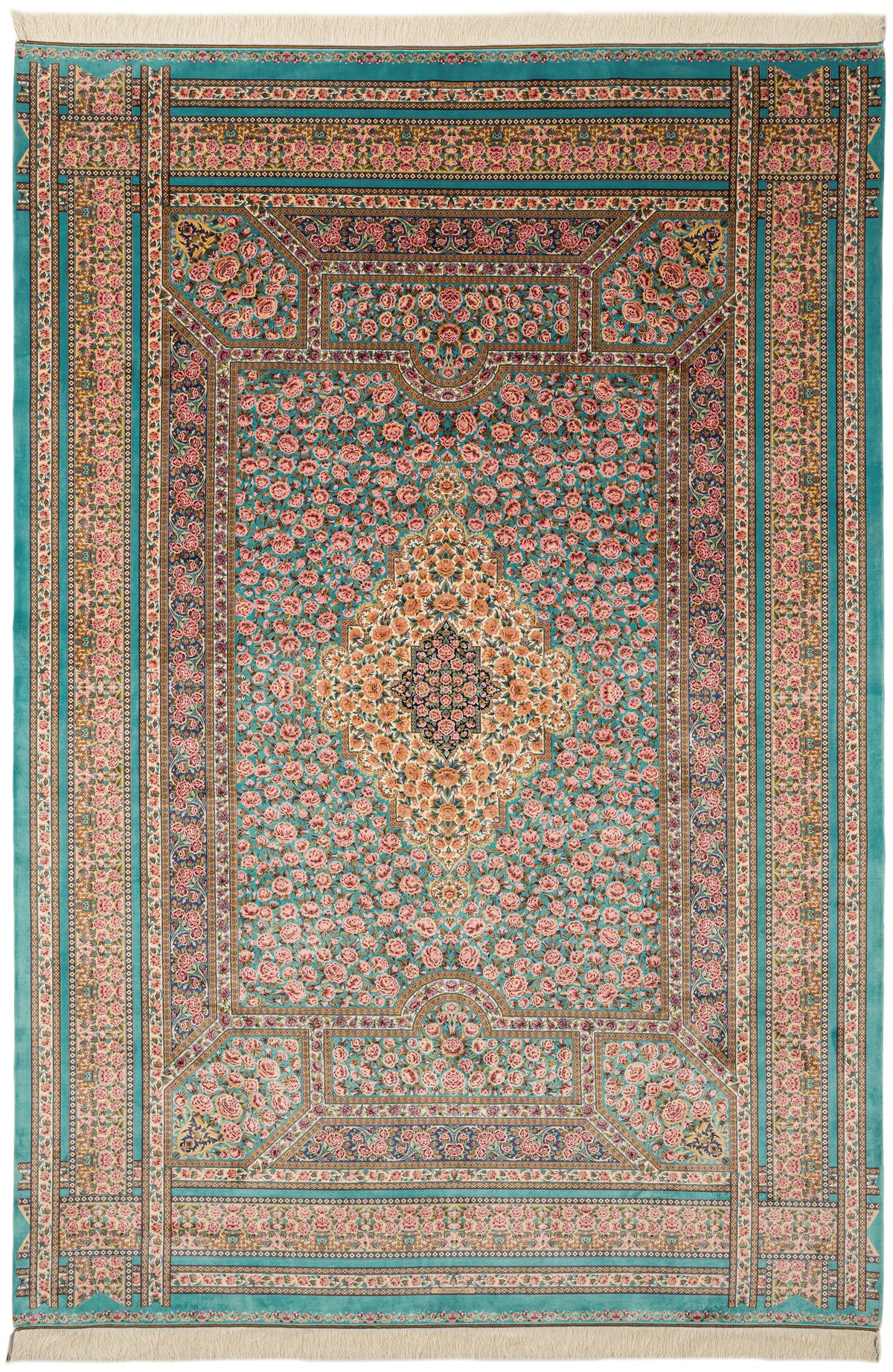 Rechteck Teppich Ghom Design in Blau von Hadorn™ - Lifestyle Image