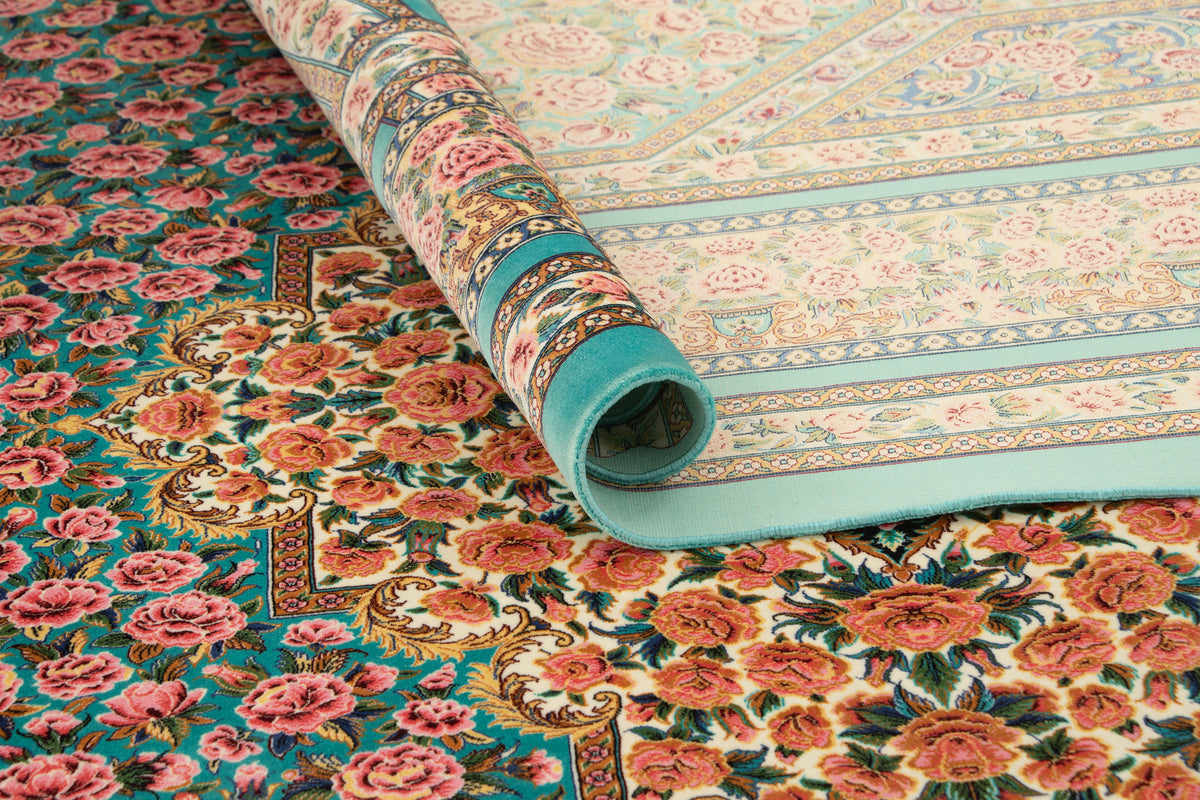 Rechteck Teppich Ghom Design in Blau von Hadorn™ - Lifestyle Image