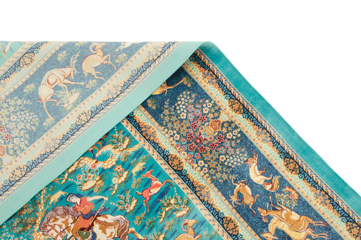 Rechteck Teppich Ghom Design in Blau von Hadorn™ - Lifestyle Image