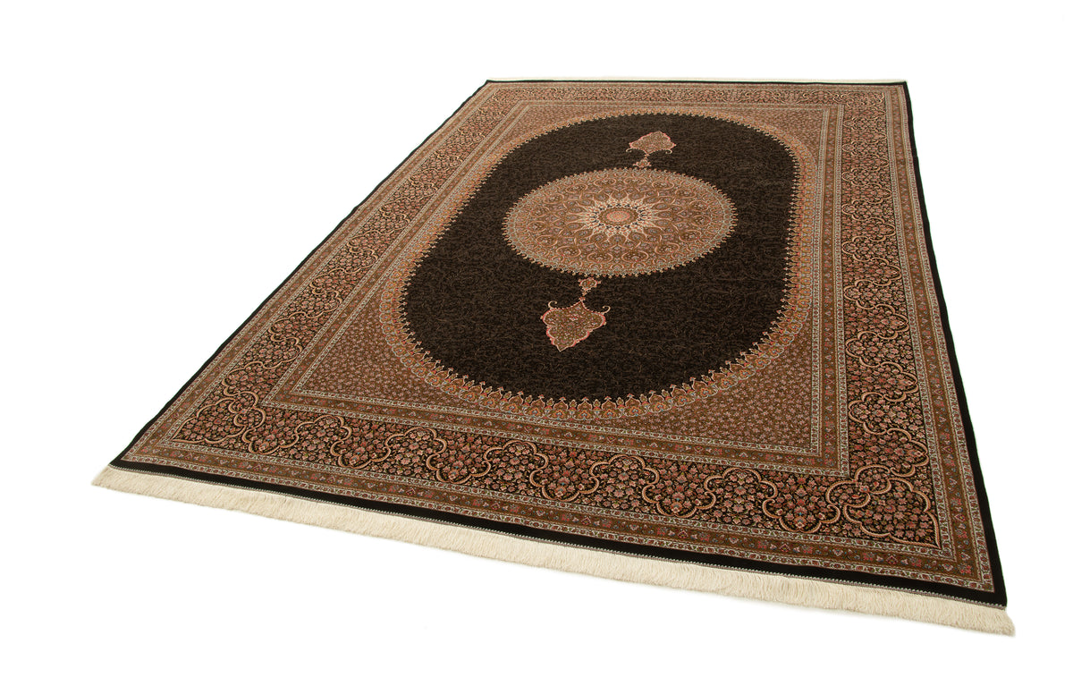 Rechteck Teppich Ghom Design in Schwarz von Hadorn™ - Lifestyle Image