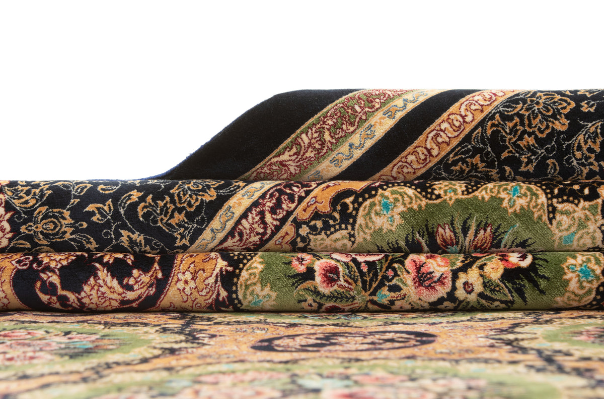 Rechteck Teppich Ghom Design in Grün von Hadorn™ - Lifestyle Image