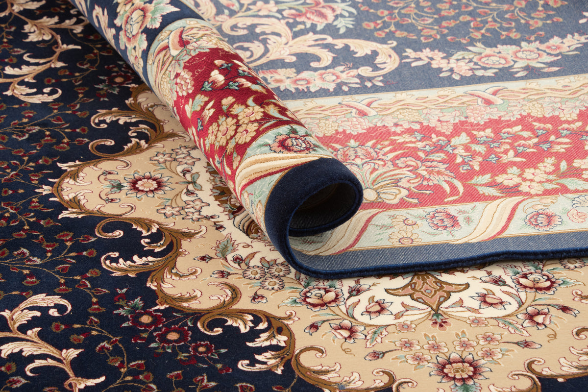 Rechteck Teppich Ghom Design in Dunkelblau von Hadorn™ - Lifestyle Image