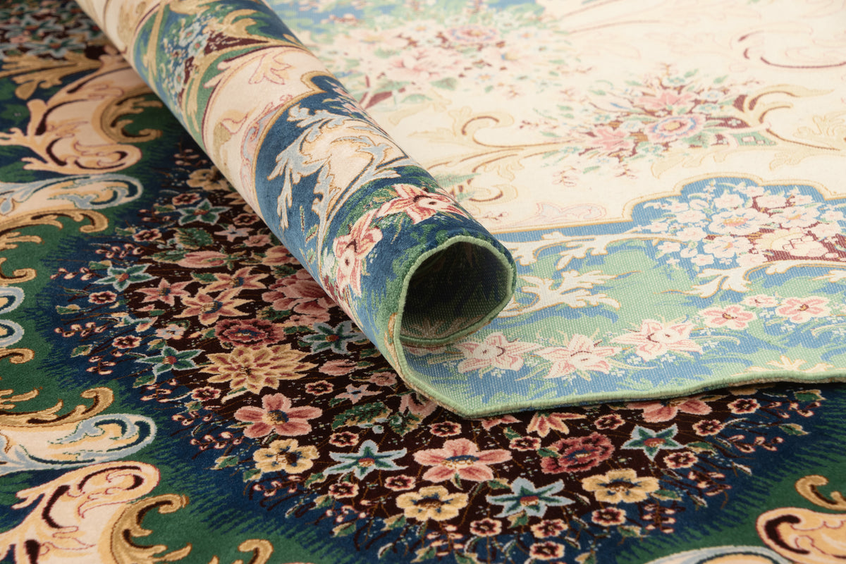Rechteck Teppich Ghom Design in Grün von Hadorn™ - Lifestyle Image