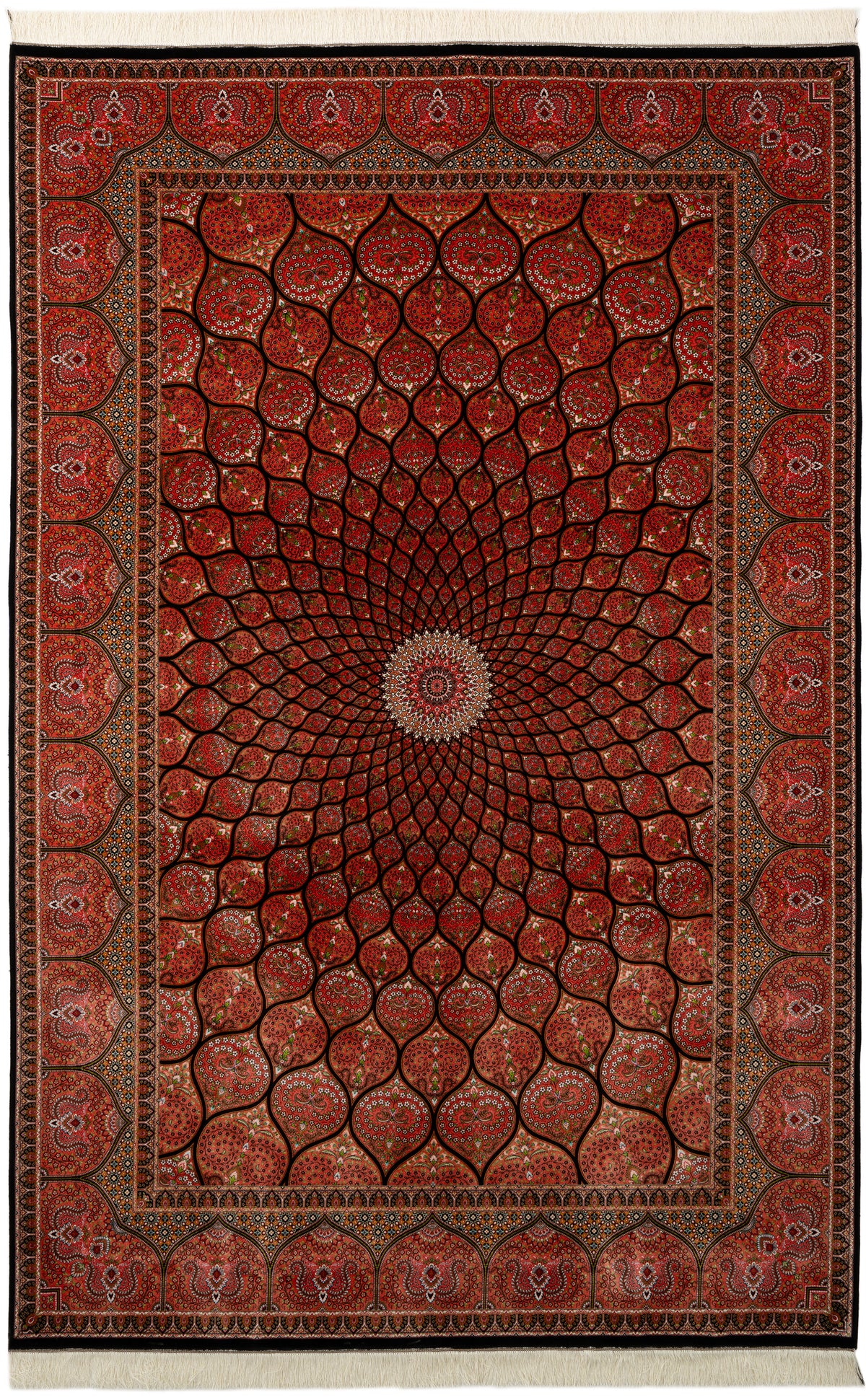 Rechteck Teppich Ghom Design in Rosa von Hadorn™ - Lifestyle Image