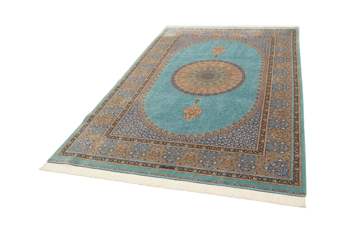 Rechteck Teppich Ghom Design in Blau von Hadorn™ - Lifestyle Image