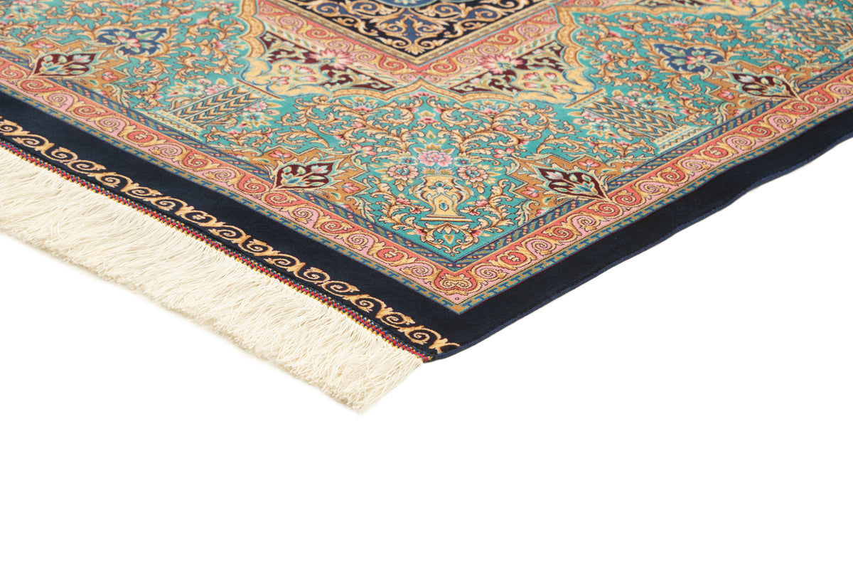 Rechteck Teppich Ghom Design in Dunkelblau von Hadorn™ - Lifestyle Image