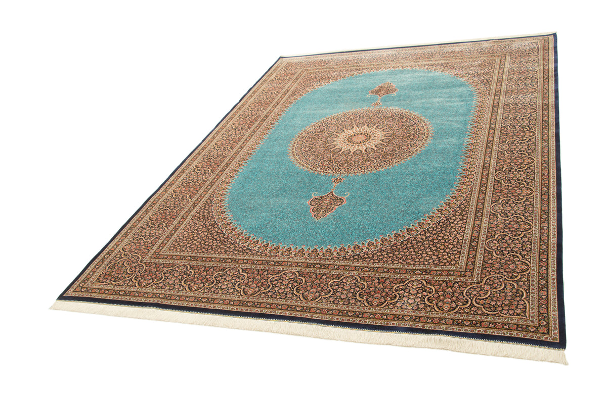 Rechteck Teppich Ghom Design in Blau von Hadorn™ - Lifestyle Image
