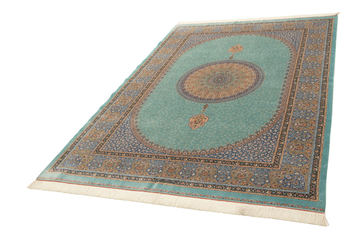 Rechteck Teppich Ghom Design in Blau von Hadorn™ - Lifestyle Image