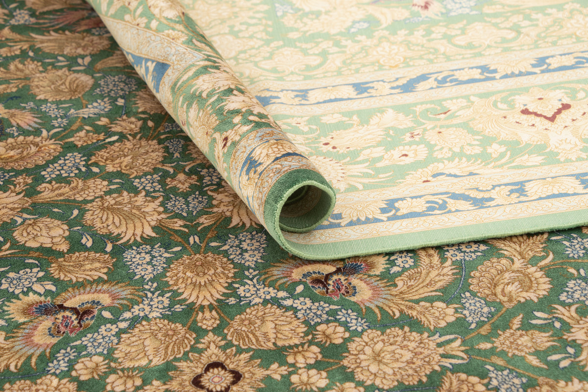 Rechteck Teppich Ghom Design in Grün von Hadorn™ - Lifestyle Image
