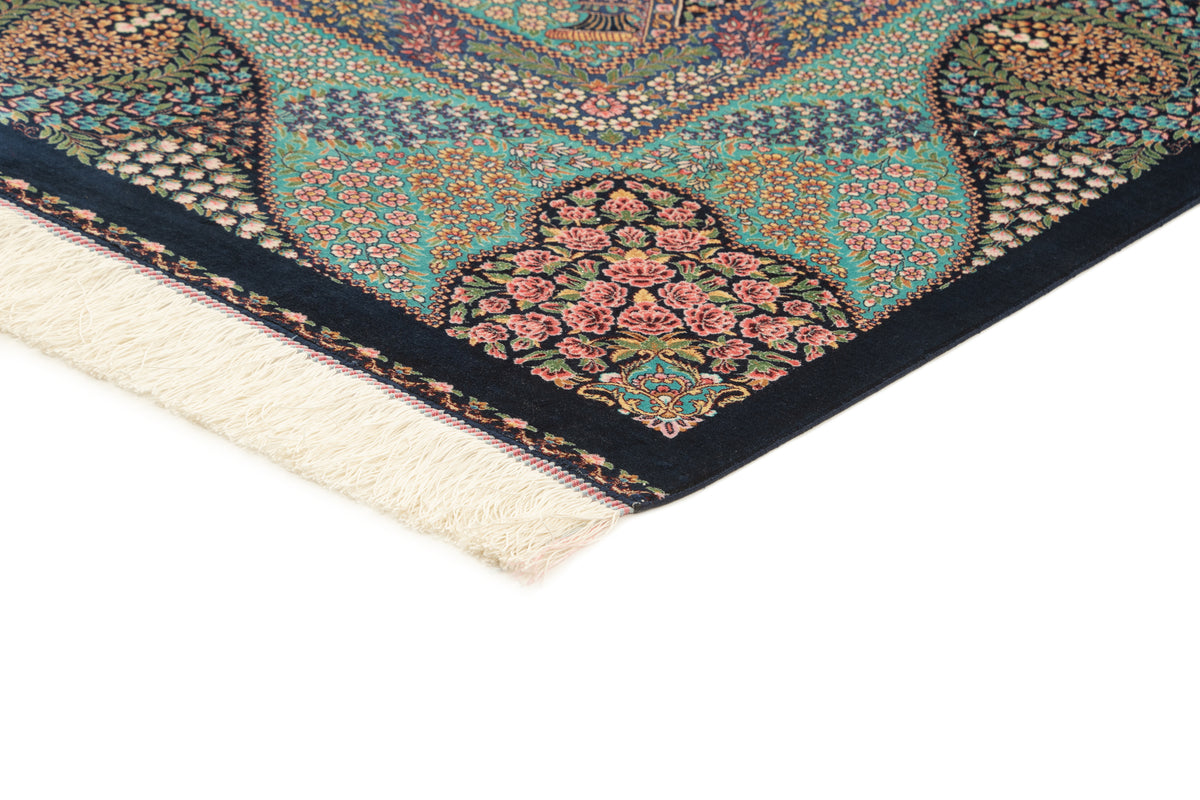 Rechteck Teppich Ghom Design in Blau von Hadorn™ - Lifestyle Image