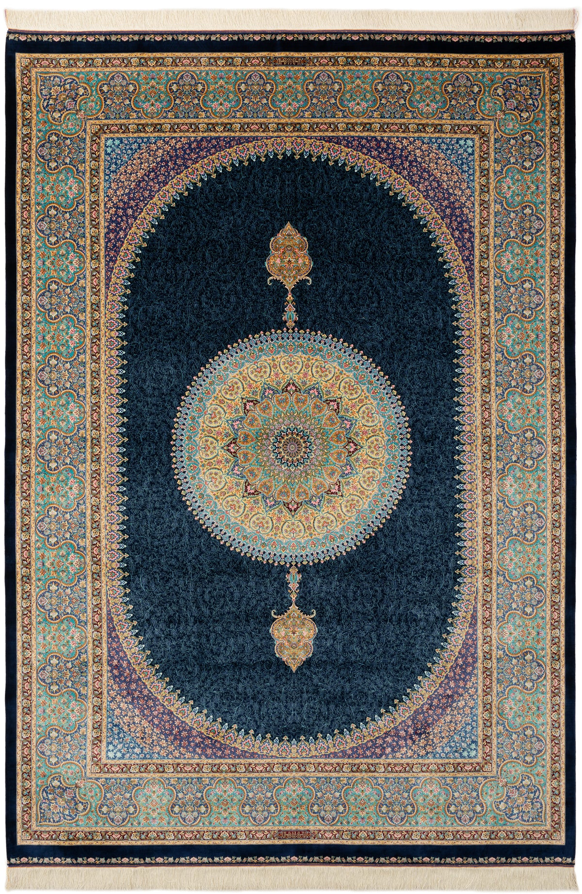 Rechteck Teppich Ghom Design in Dunkelblau von Hadorn™ - Lifestyle Image