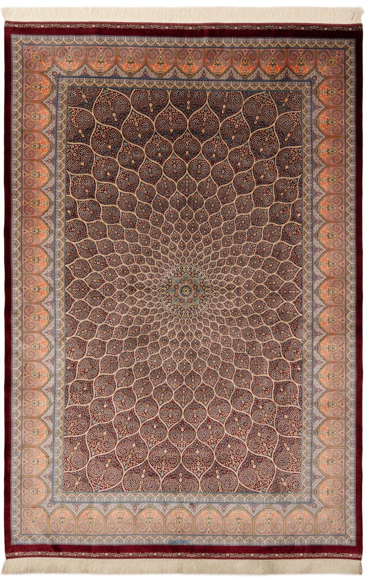 Rechteck Teppich Ghom Design in Rot von Hadorn™ - Lifestyle Image