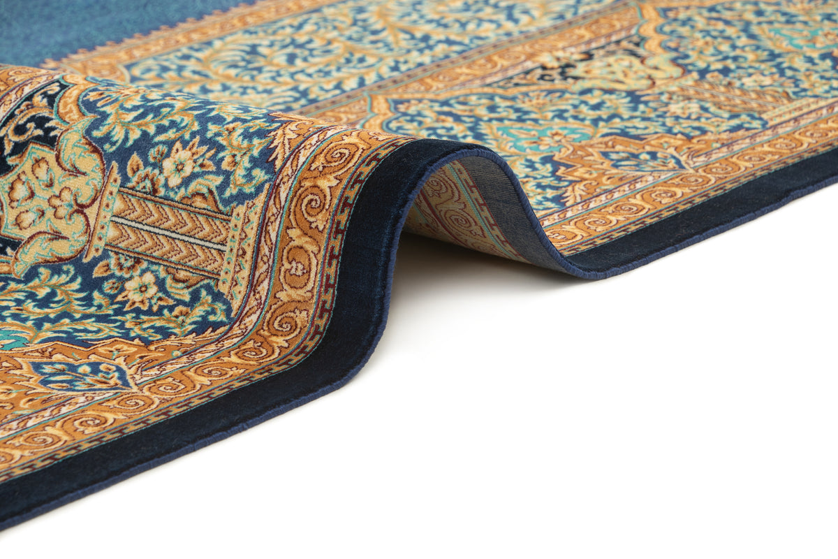 Rechteck Teppich Ghom Design in Blau von Hadorn™ - Lifestyle Image