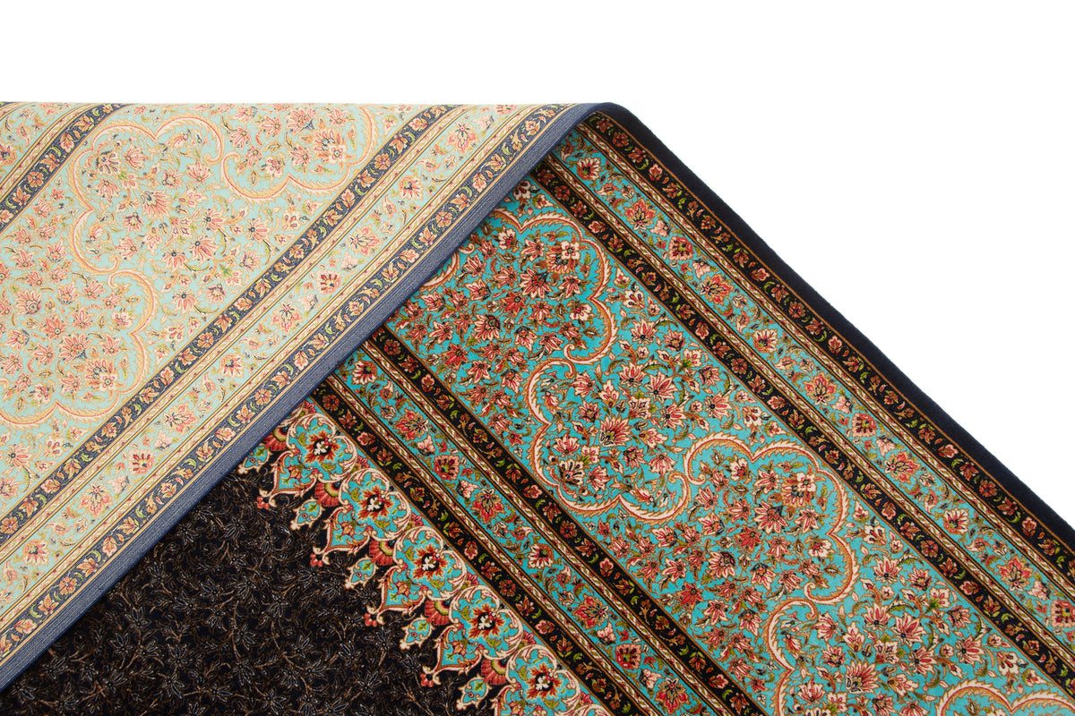 Rechteck Teppich Ghom Design in Dunkelblau von Hadorn™ - Lifestyle Image