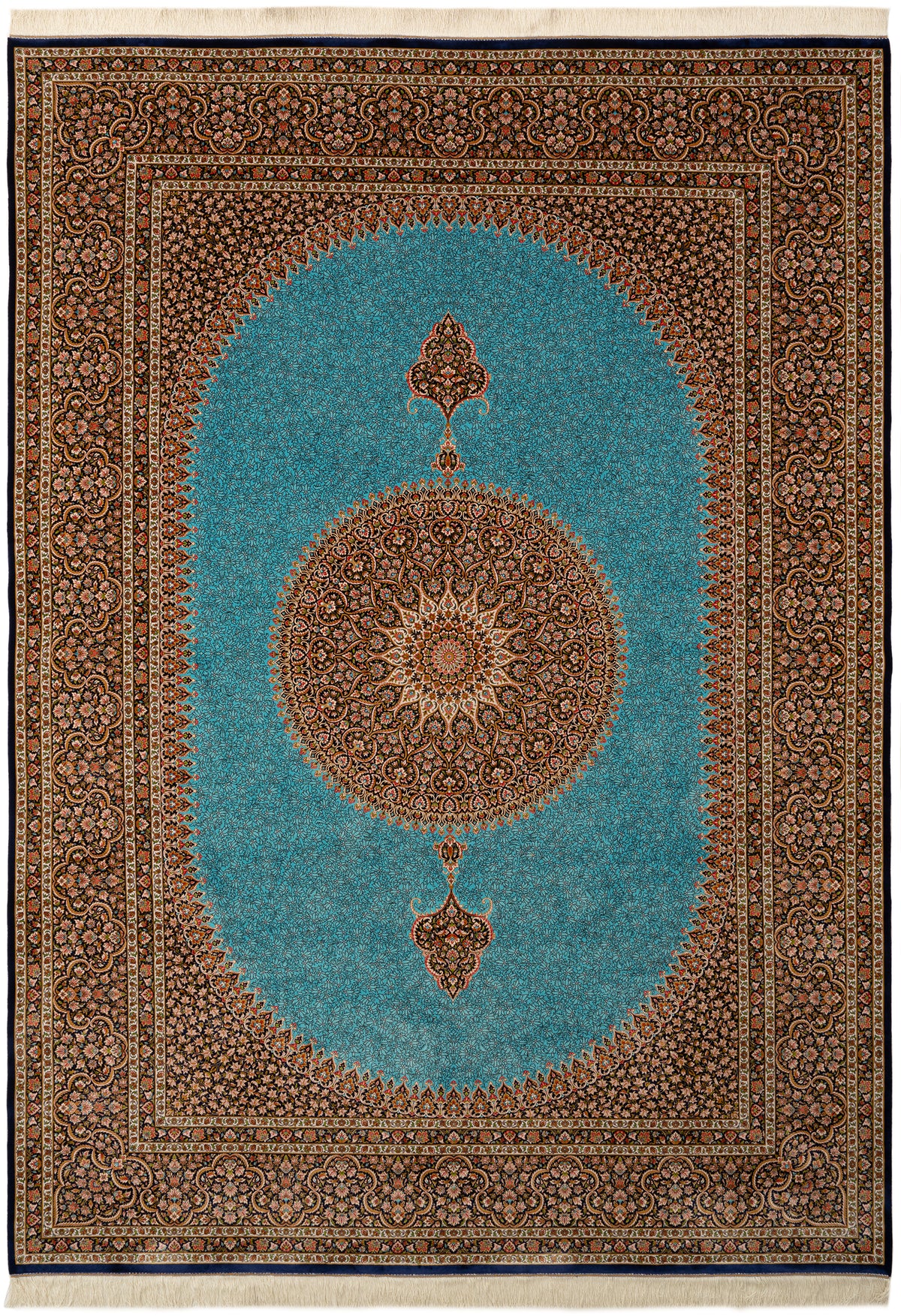 Rechteck Teppich Ghom Design in Blau von Hadorn™ - Lifestyle Image