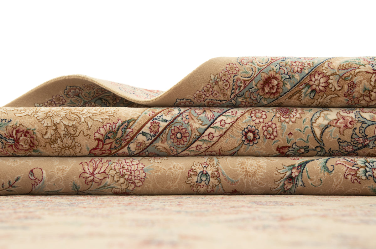 Rechteck Teppich Ghom Design in Beige von Hadorn™ - Lifestyle Image