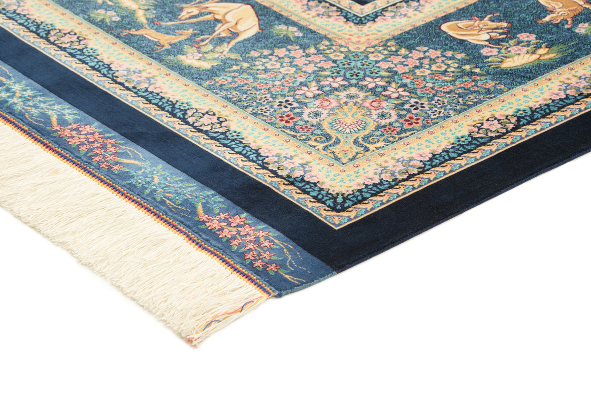 Rechteck Teppich Ghom Design in Dunkelblau von Hadorn™ - Lifestyle Image