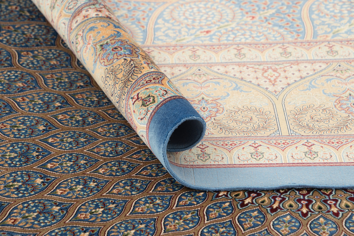 Rechteck Teppich Ghom Design in Blau von Hadorn™ - Lifestyle Image