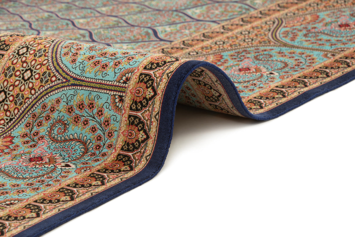 Rechteck Teppich Ghom Design in Blau von Hadorn™ - Lifestyle Image
