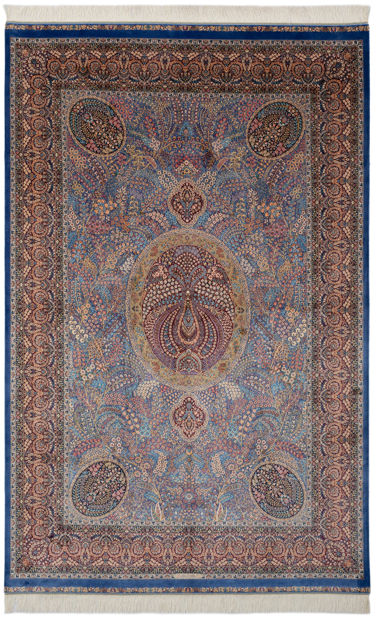 Rechteck Teppich Ghom Design in Blau von Hadorn™ - Lifestyle Image