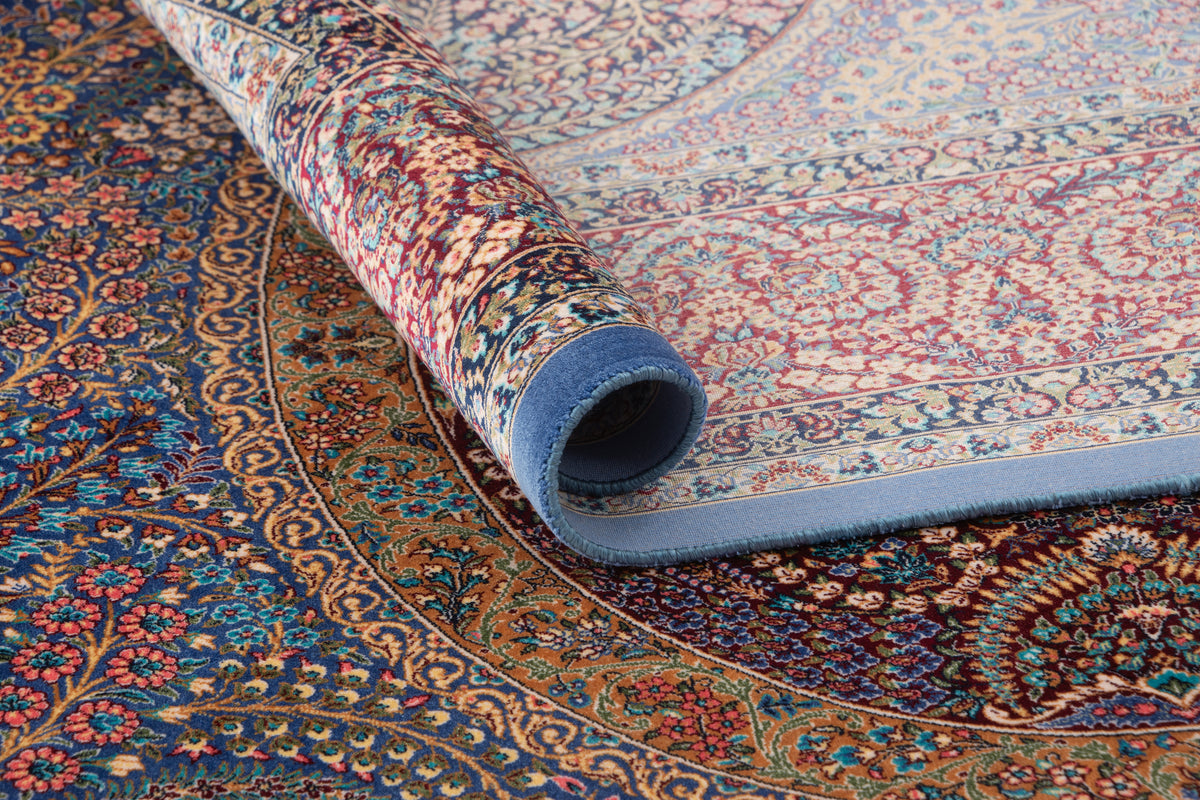 Rechteck Teppich Ghom Design in Blau von Hadorn™ - Lifestyle Image