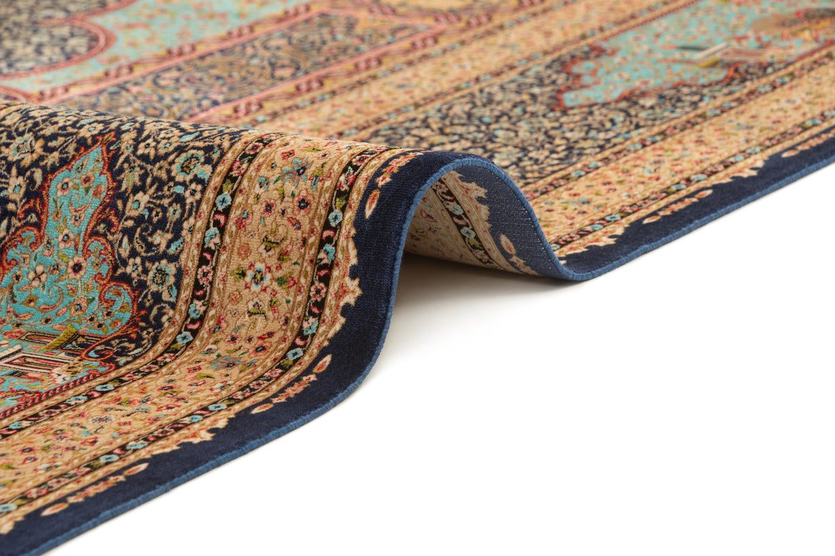 Rechteck Teppich Ghom Design in Hellblau von Hadorn™ - Lifestyle Image