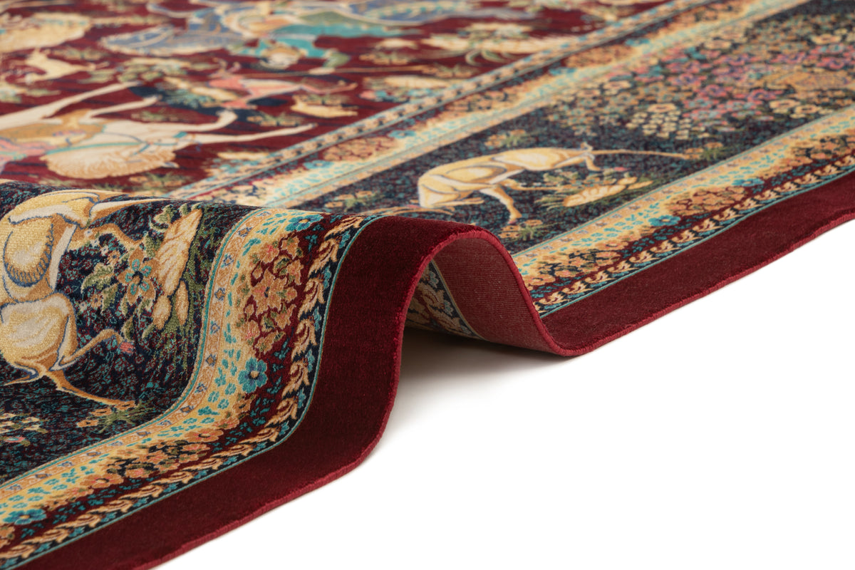 Rechteck Teppich Ghom Design in Rot von Hadorn™ - Lifestyle Image