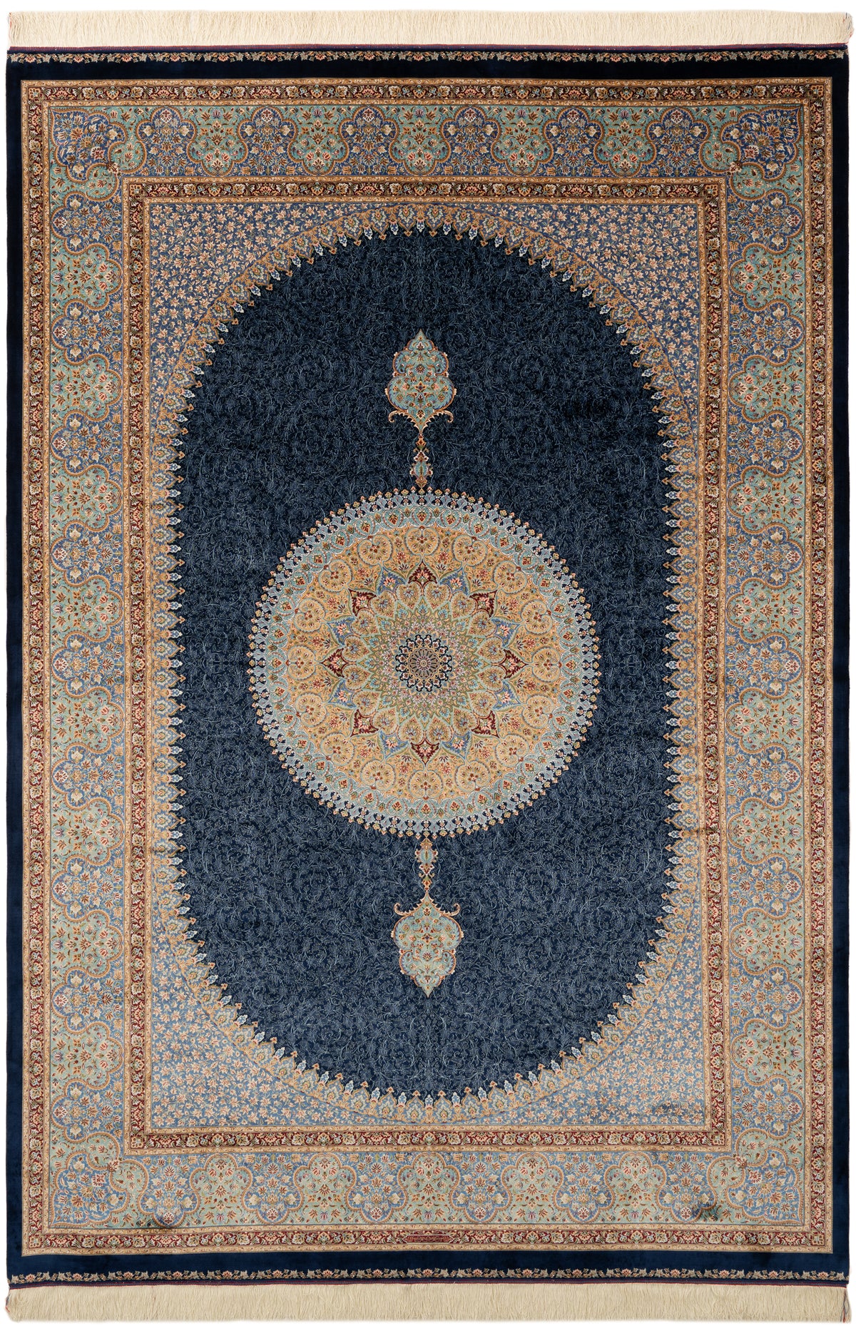 Rechteck Teppich Ghom Design in Dunkelblau von Hadorn™ - Lifestyle Image
