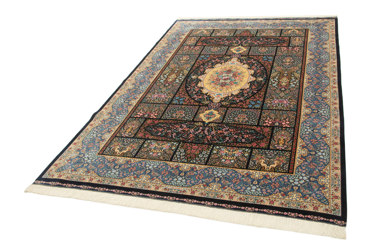 Rechteck Teppich Ghom Design in Dunkelblau von Hadorn™ - Lifestyle Image
