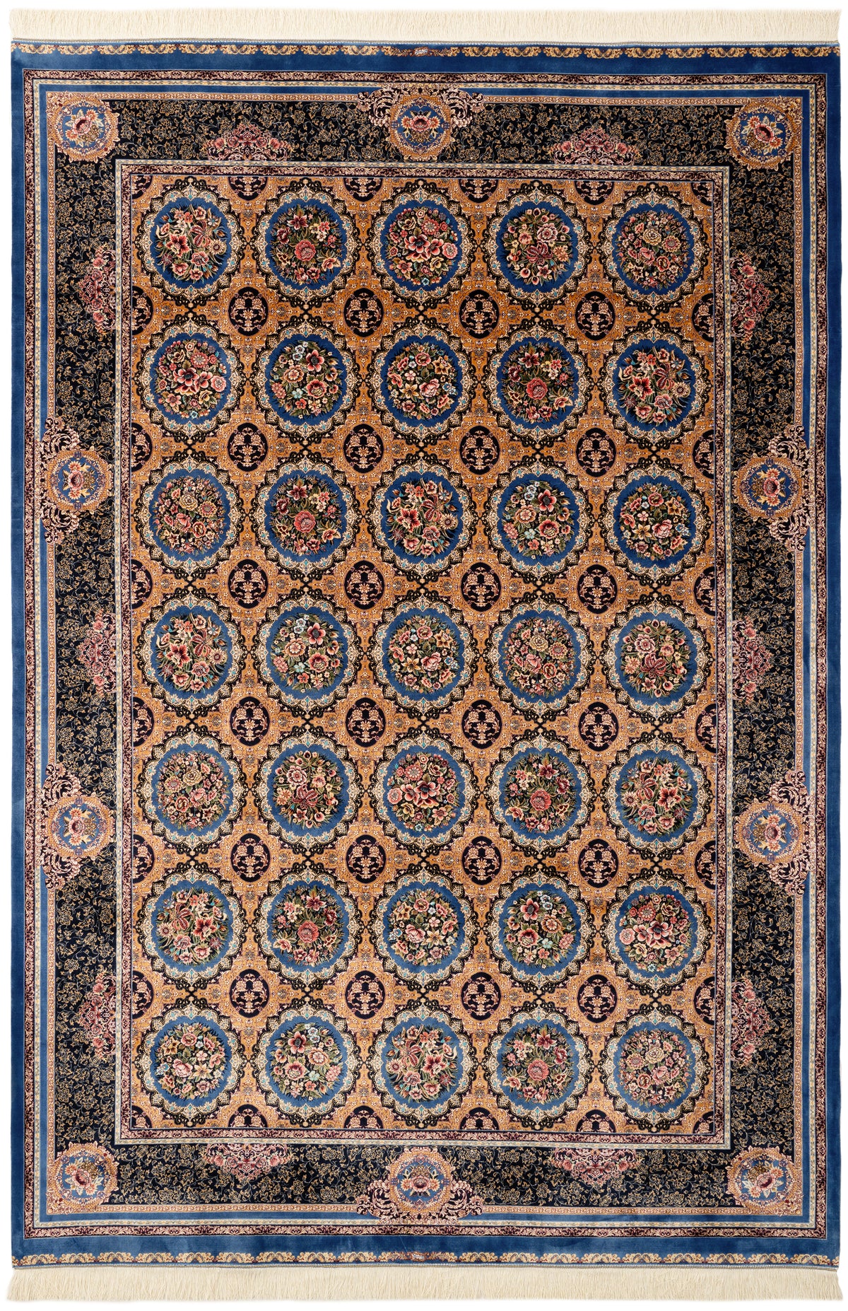 Rechteck Teppich Ghom Design in Blau von Hadorn™ - Lifestyle Image
