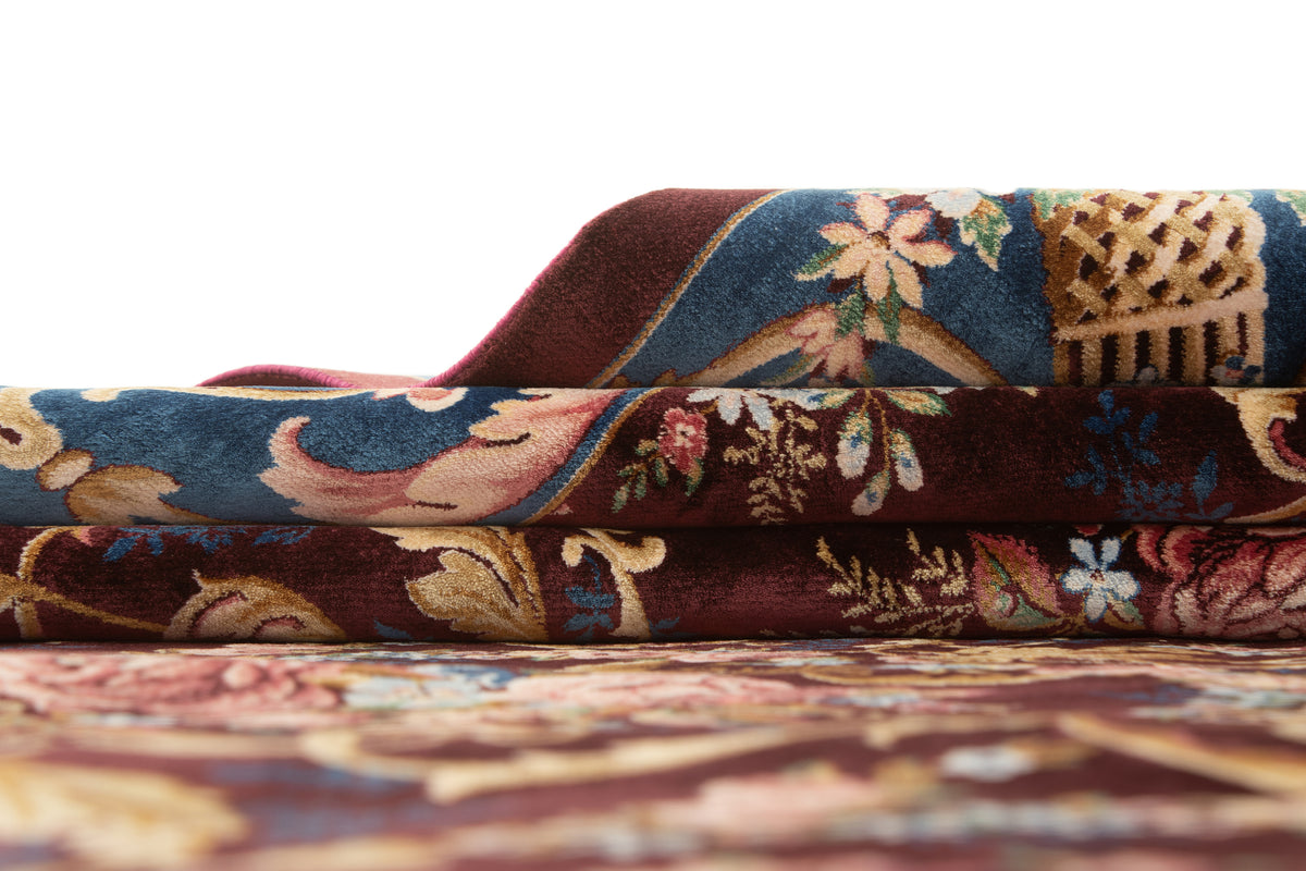 Rechteck Teppich Ghom Design in Burgund von Hadorn™ - Lifestyle Image