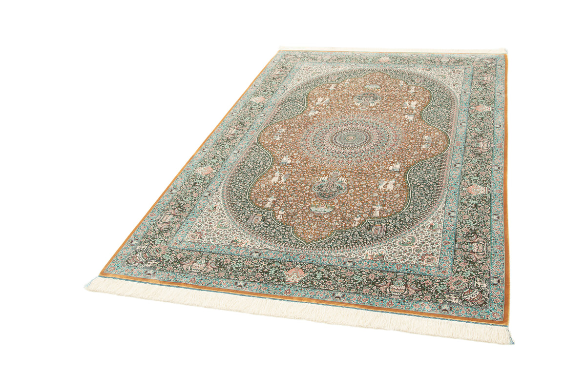Rechteck Teppich Ghom Design in Grün von Hadorn™ - Lifestyle Image