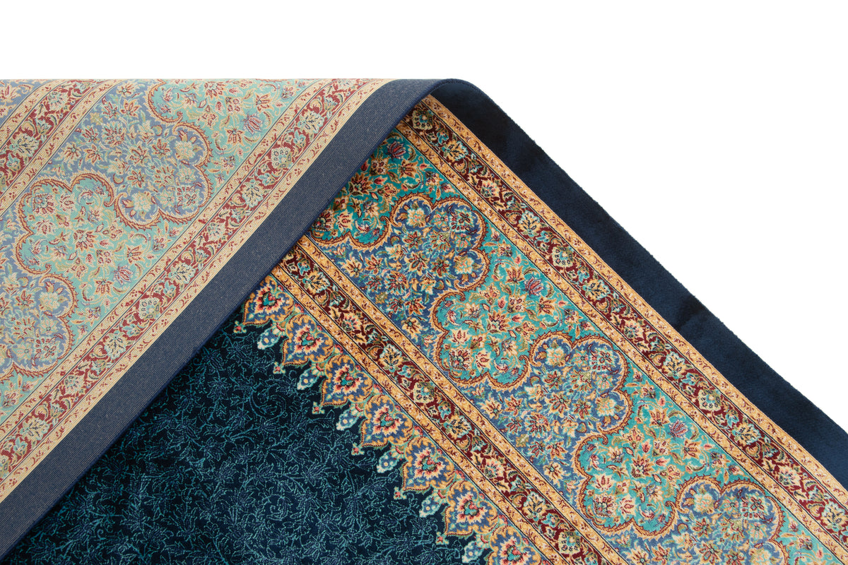 Rechteck Teppich Ghom Design in Blau von Hadorn™ - Lifestyle Image