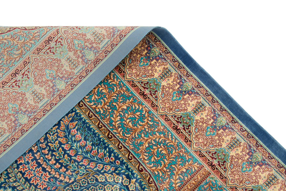 Rechteck Teppich Ghom Design in Blau von Hadorn™ - Lifestyle Image