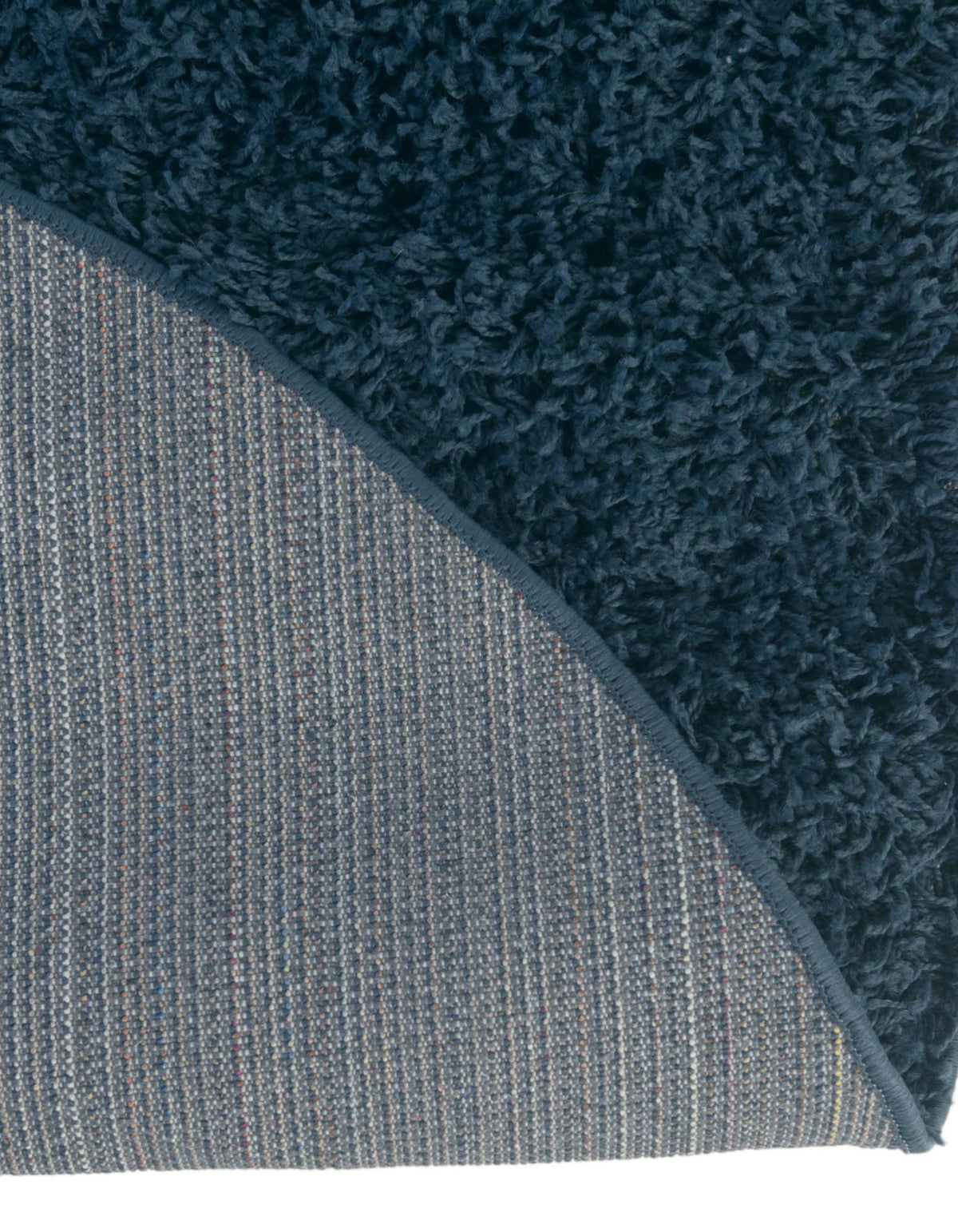 Rund Hochflorteppich Solid Shag in Blau von Hadorn™ - Lifestyle Image