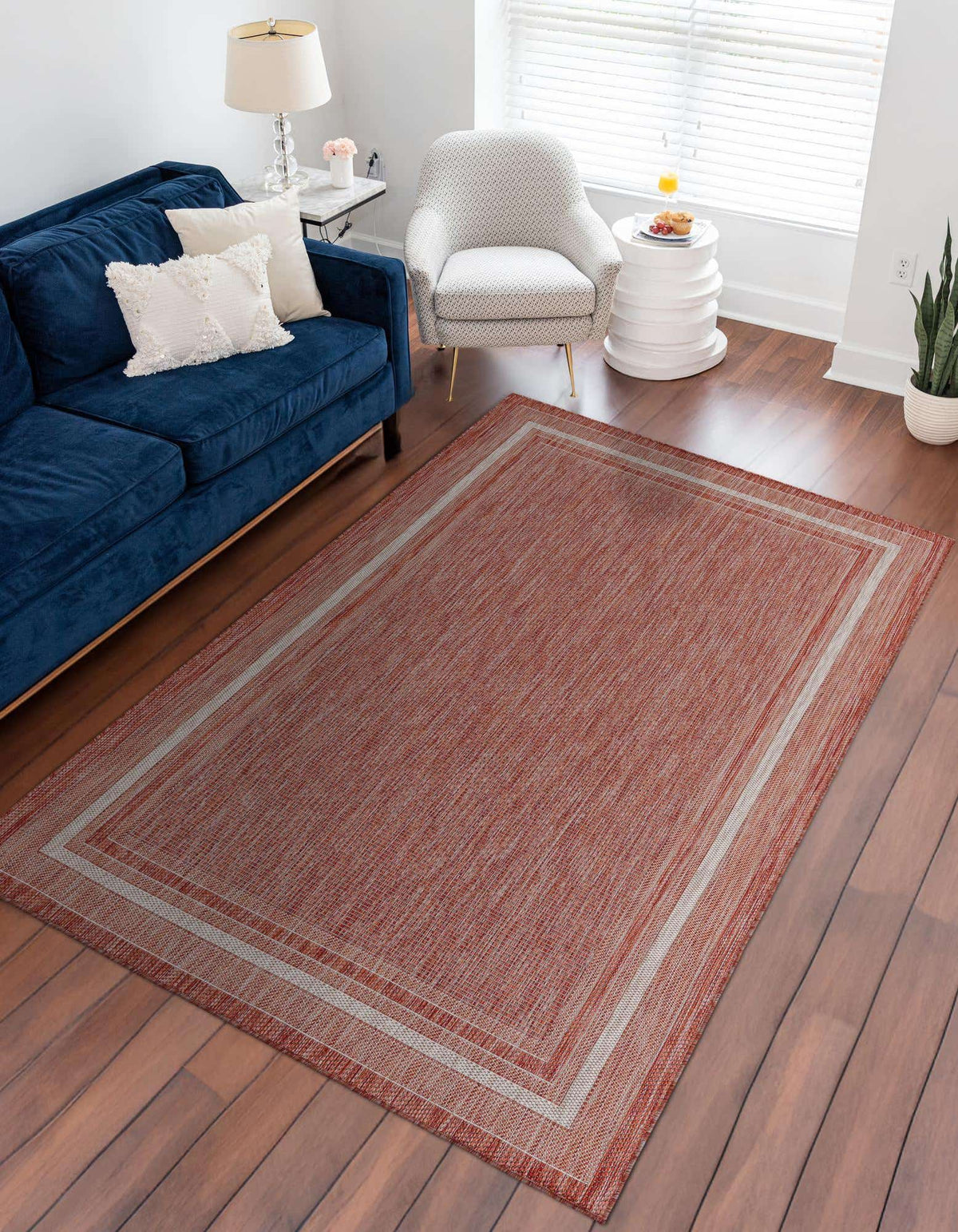 Rechteck Outdoor Teppich Tulum Outdoor in Rostrot von Hadorn™ - Lifestyle Image