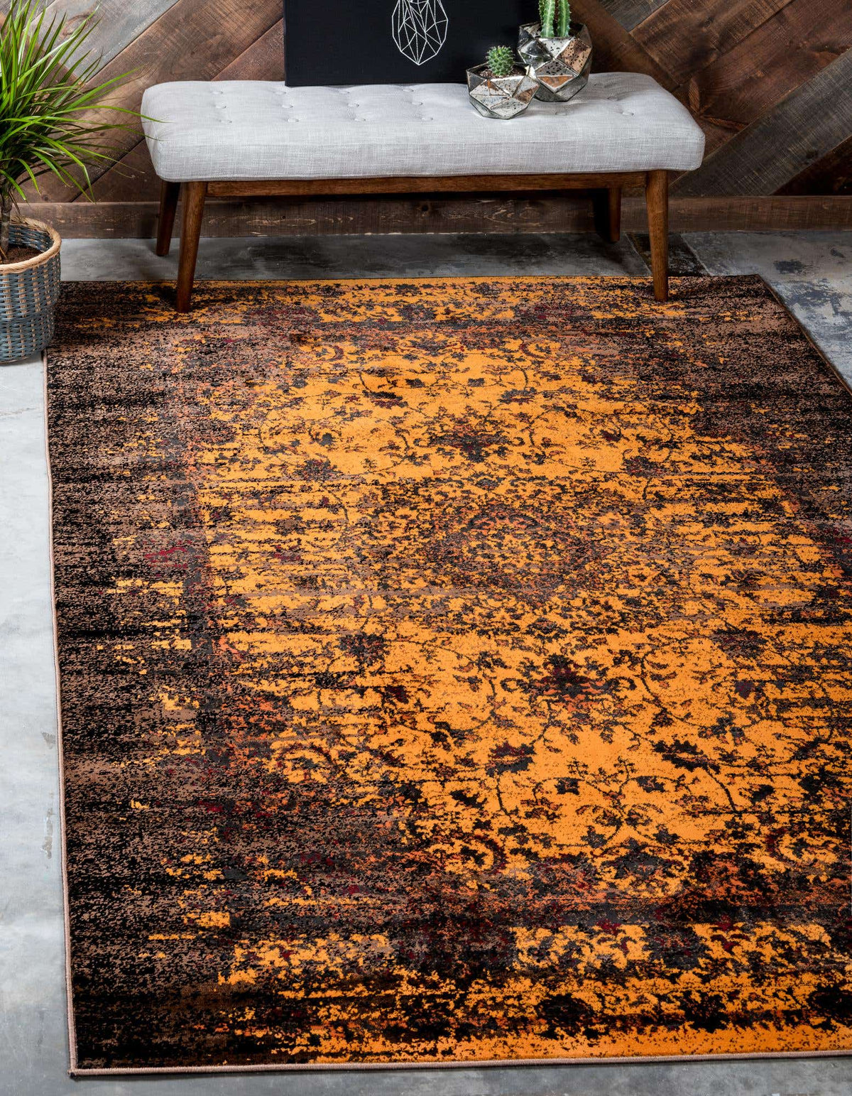 Rechteck Teppich Istanbul in Gelb von Hadorn™ - Lifestyle Image