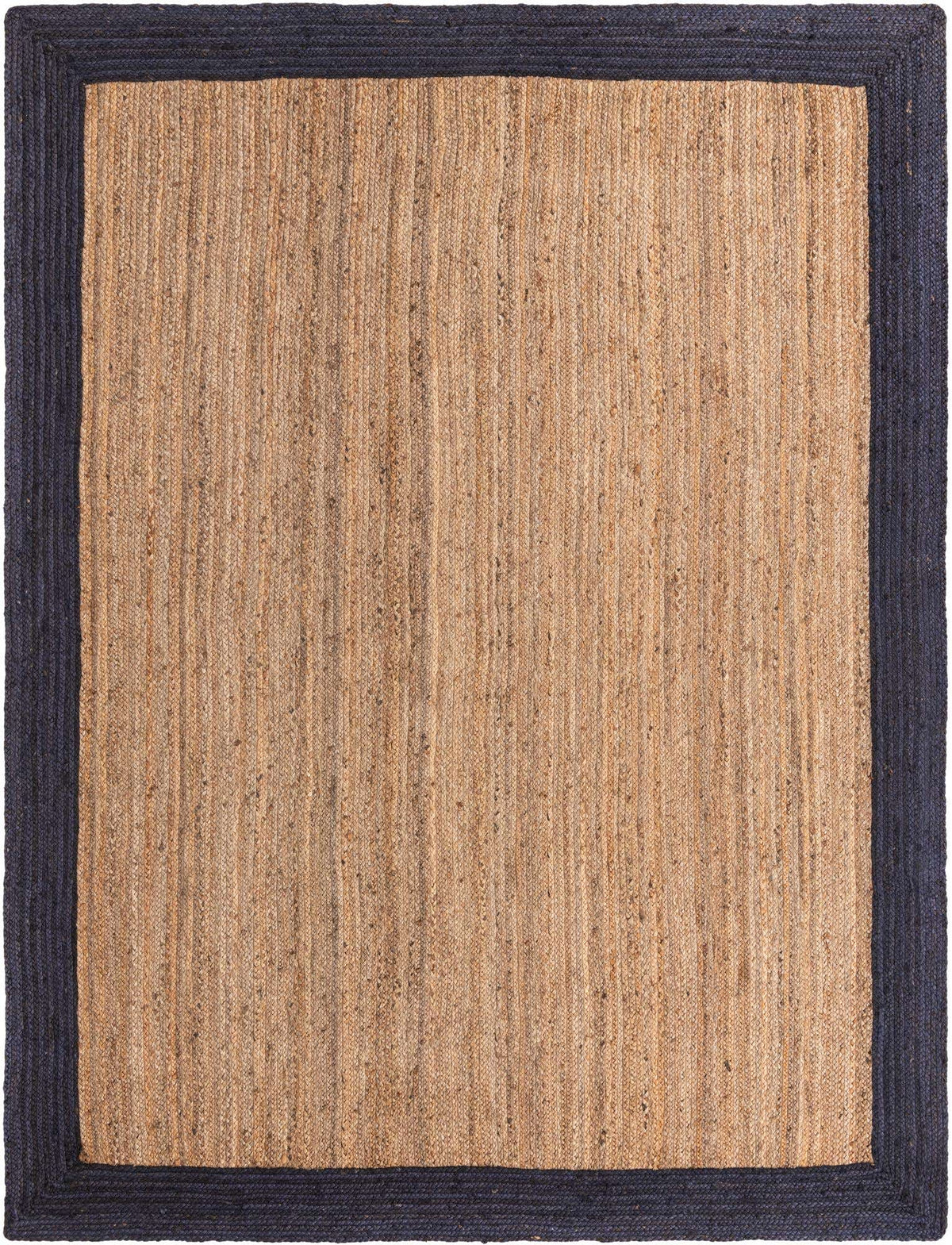 Rechteck Handgeflochten Teppich Braided Jute in Natürlich von Hadorn™ - Lifestyle Image