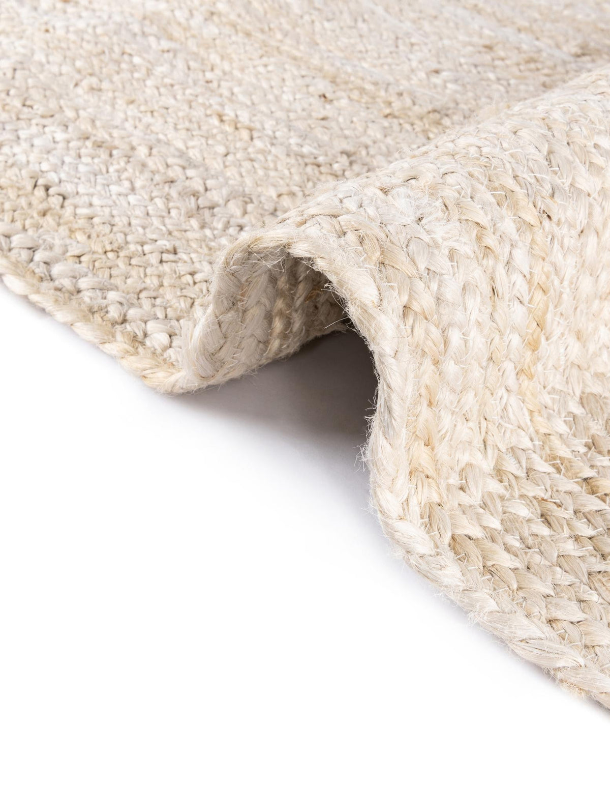 Rechteck Teppich Braided Jute in Weiss von Hadorn™ - Lifestyle Image
