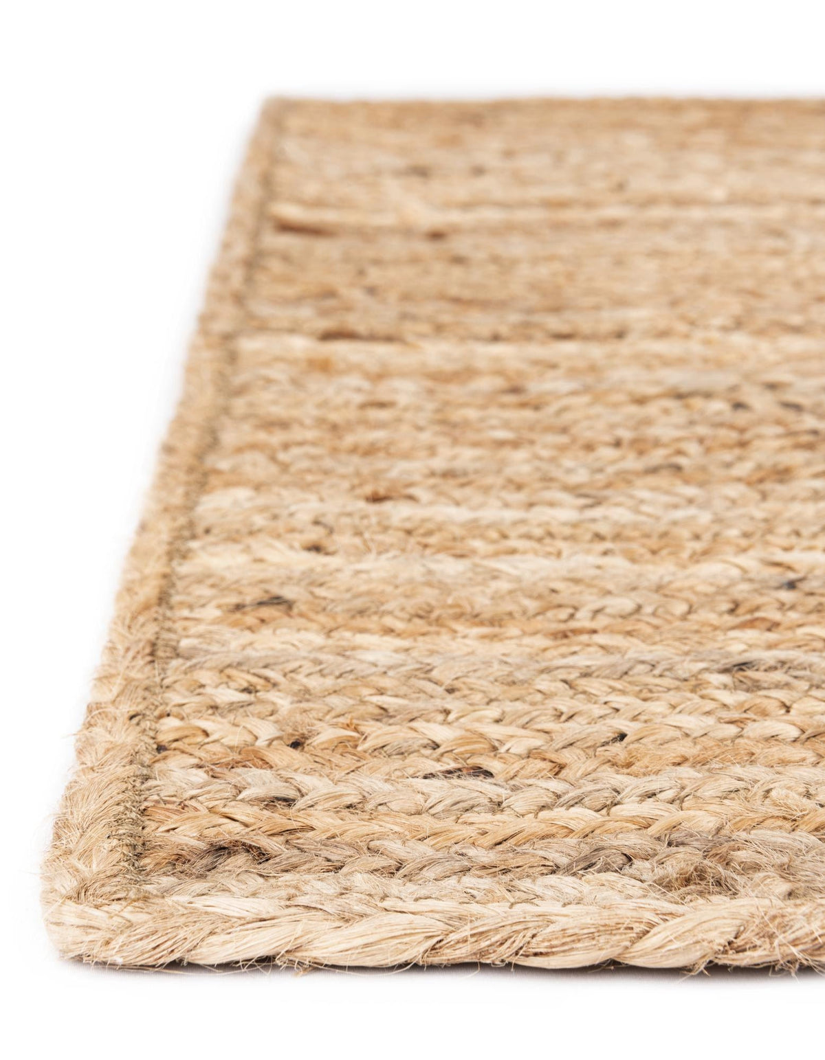Rechteck Teppich Braided Jute in Natürlich von Hadorn™ - Lifestyle Image