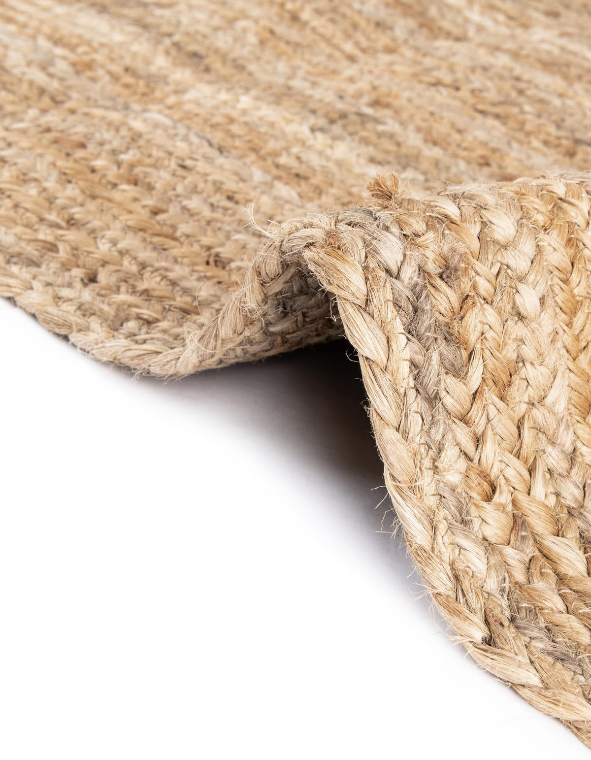 Rechteck Teppich Braided Jute in Natürlich von Hadorn™ - Lifestyle Image