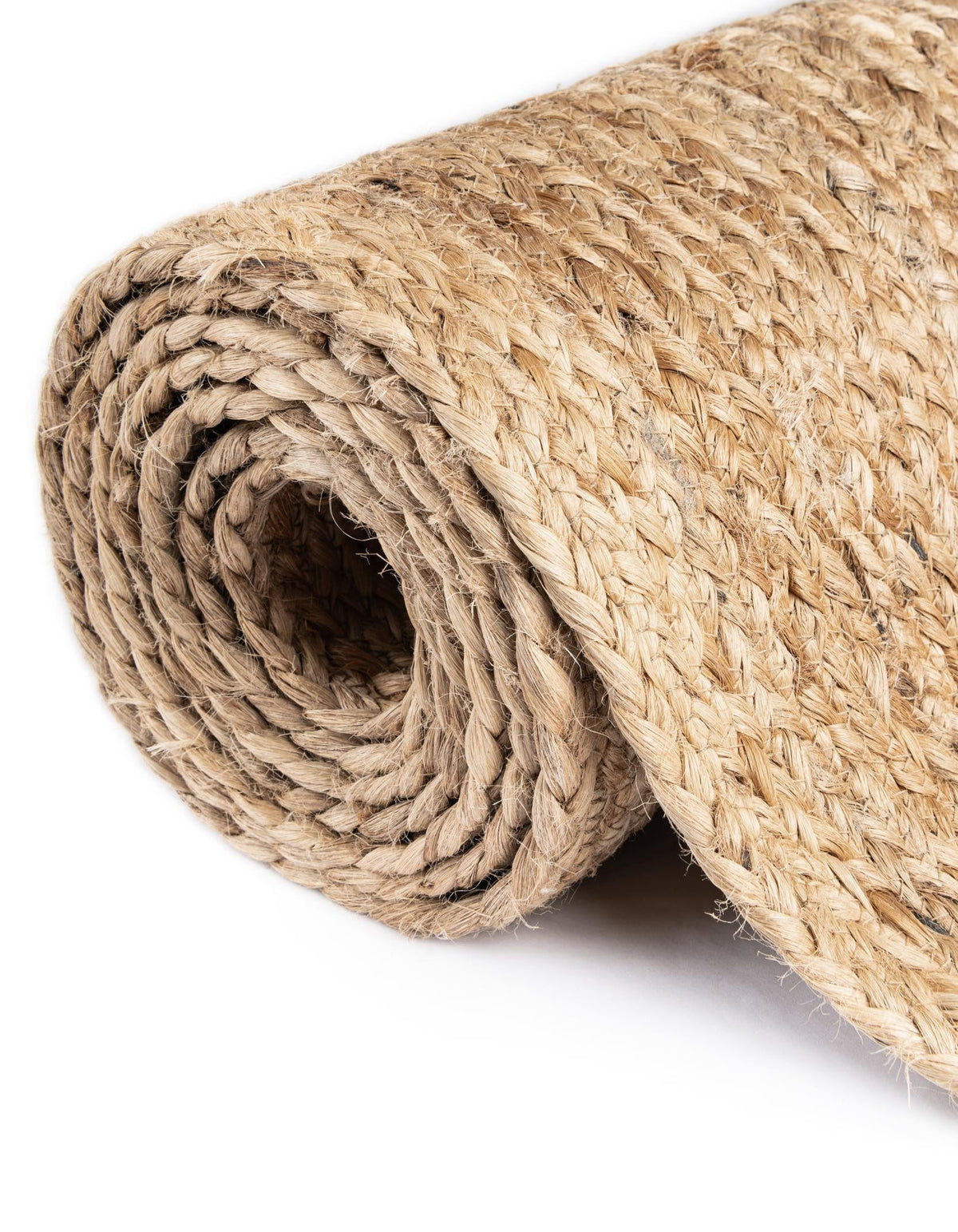 Rechteck Teppich Braided Jute in Natürlich von Hadorn™ - Lifestyle Image