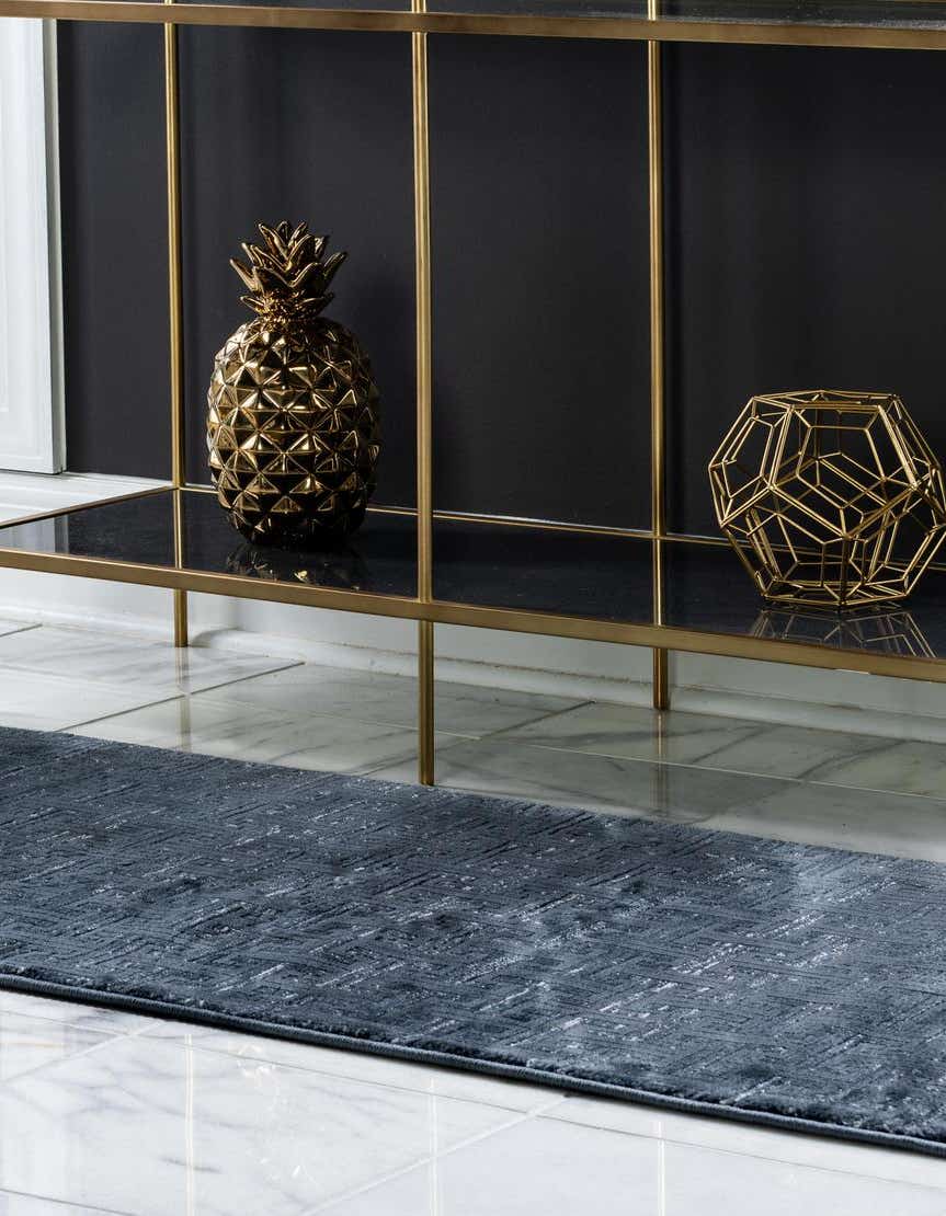 Läufer Teppich Bellevue in Marineblau von Hadorn™ - Lifestyle Image