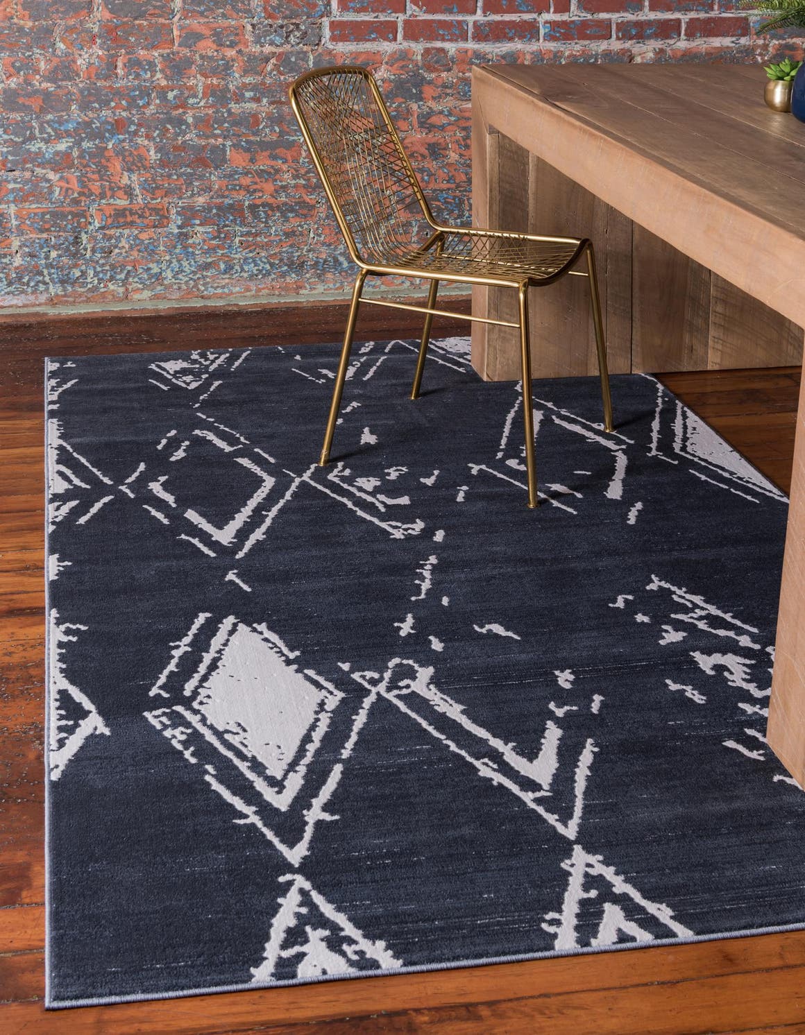 Rechteck Teppich Bellevue in Marineblau von Hadorn™ - Lifestyle Image