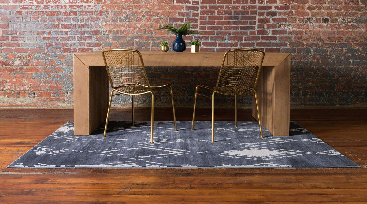 Rechteck Teppich Bellevue in Marineblau von Hadorn™ - Lifestyle Image